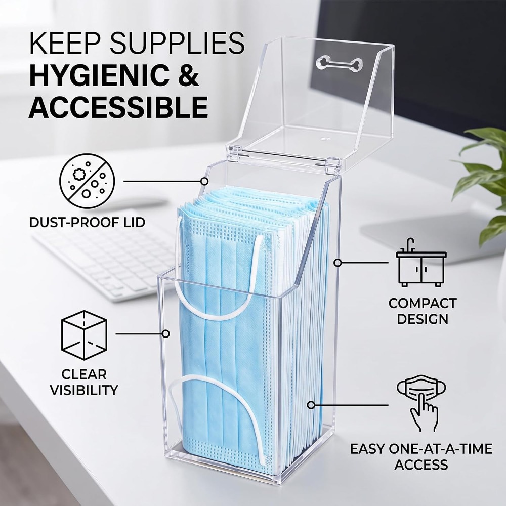 With Lid Face Mask Dispenser V - đánh giá và giá Face Mask Storage Box